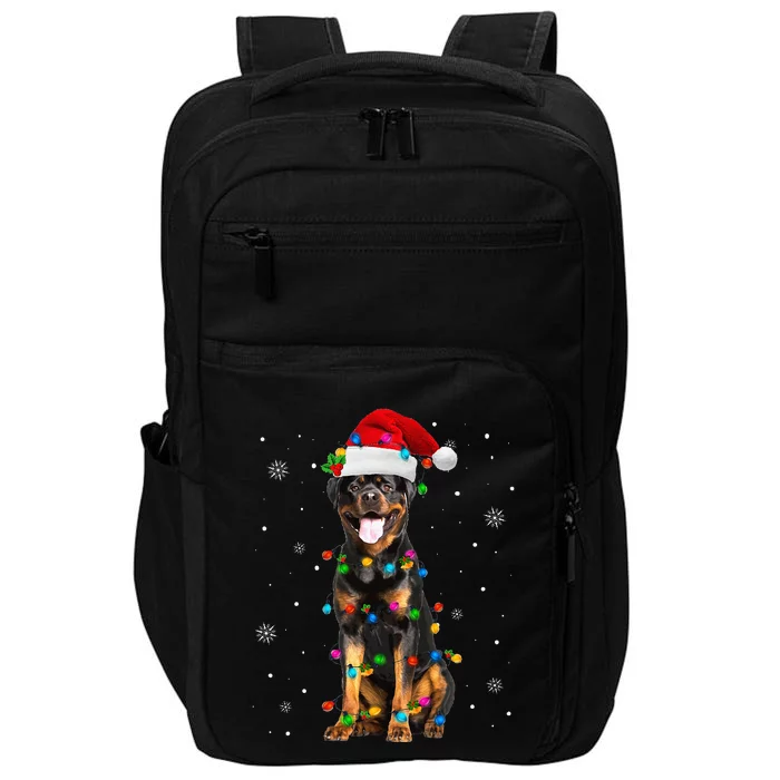 Rottweiler Dog Family Matching Santa Rottweiler Christmas Impact Tech Backpack