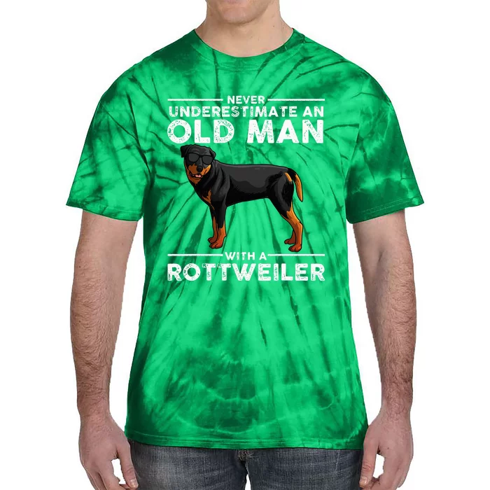 Rottweiler Designs For Dad Grandpa Rottie Lovers Tie-Dye T-Shirt