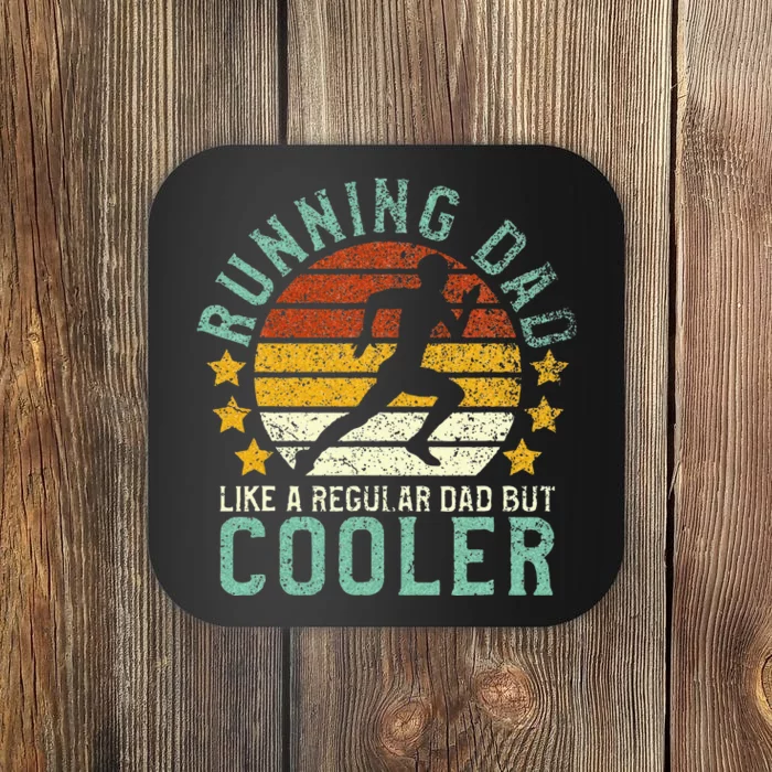 Running Dad Funny Marathon Runner Fathers Day Gift Coaster