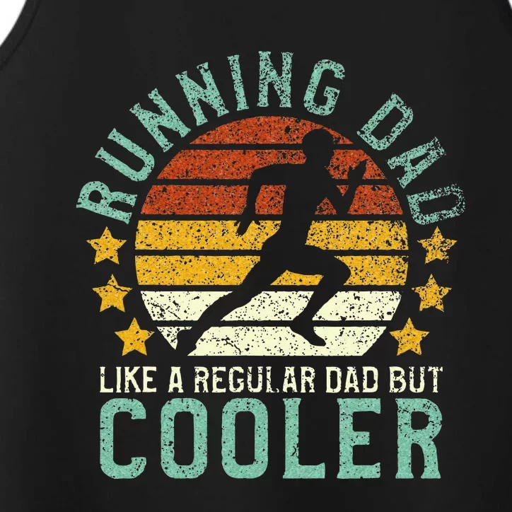 Running Dad Funny Marathon Runner Fathers Day Gift Performance Tank