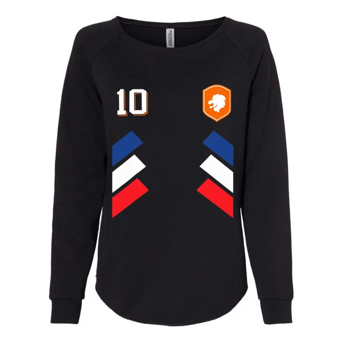 Retro10 Dutch Football Netherlands Soccer Netherlands Flag Womens California Wash Sweatshirt