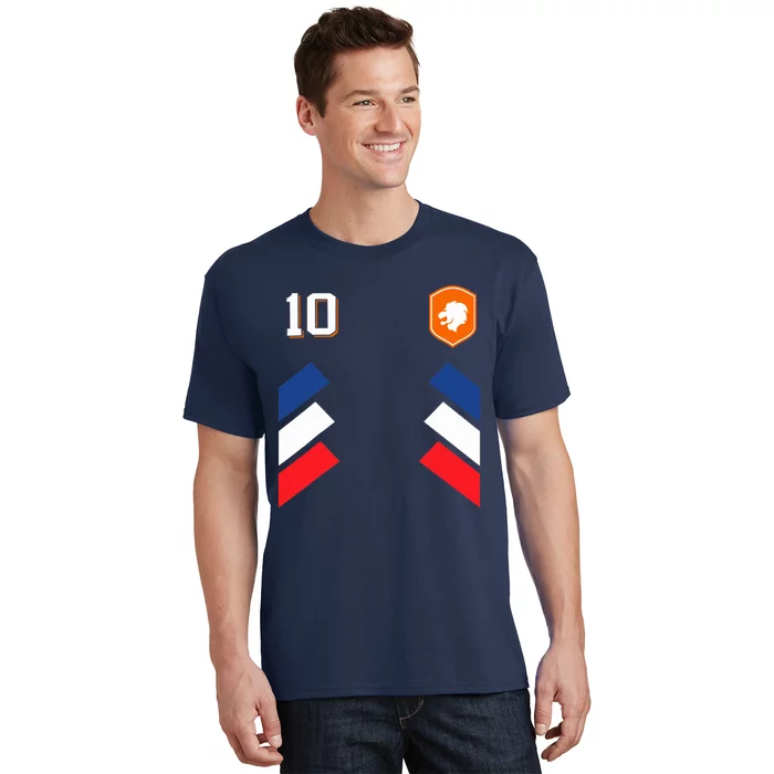 Retro10 Dutch Football Netherlands Soccer Netherlands Flag T-Shirt