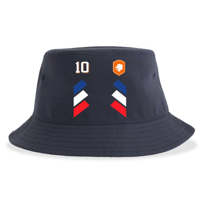 Retro10 Dutch Football Netherlands Soccer Netherlands Flag Sustainable Bucket Hat