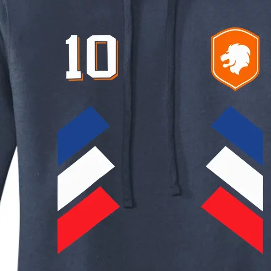 Retro10 Dutch Football Netherlands Soccer Netherlands Flag Women's Pullover Hoodie