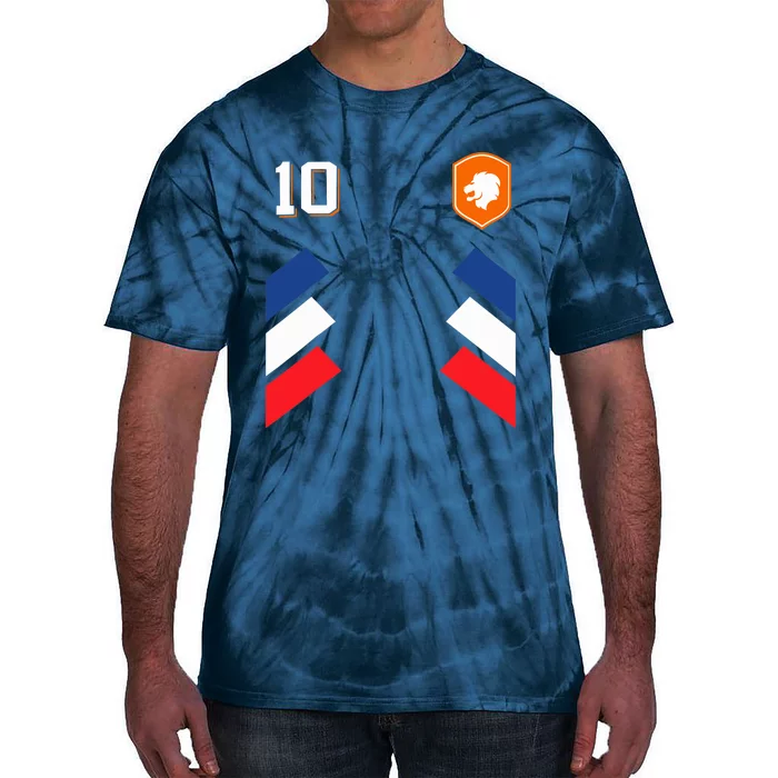 Retro10 Dutch Football Netherlands Soccer Netherlands Flag Tie-Dye T-Shirt