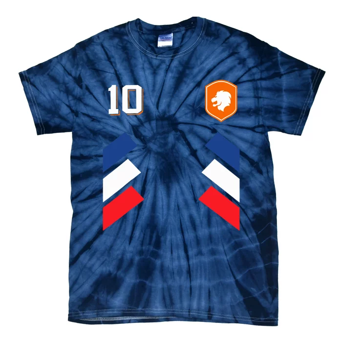 Retro10 Dutch Football Netherlands Soccer Netherlands Flag Tie-Dye T-Shirt