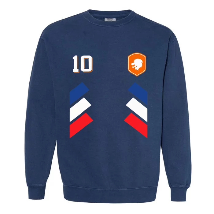 Retro10 Dutch Football Netherlands Soccer Netherlands Flag Garment-Dyed Sweatshirt