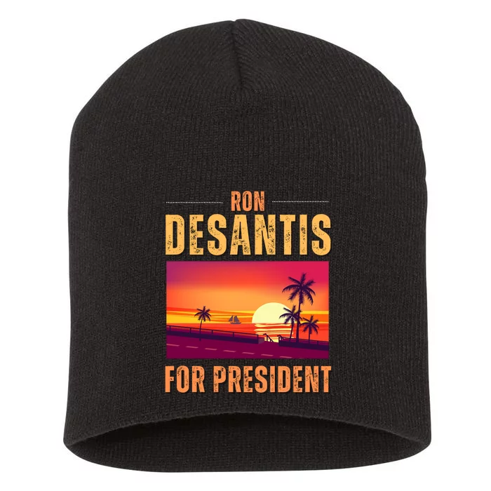 Ron Desantis For President 2024 Short Acrylic Beanie