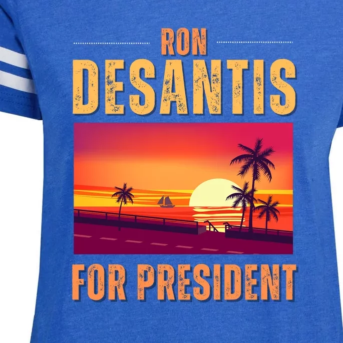 Ron Desantis For President 2024 Enza Ladies Jersey Football T-Shirt