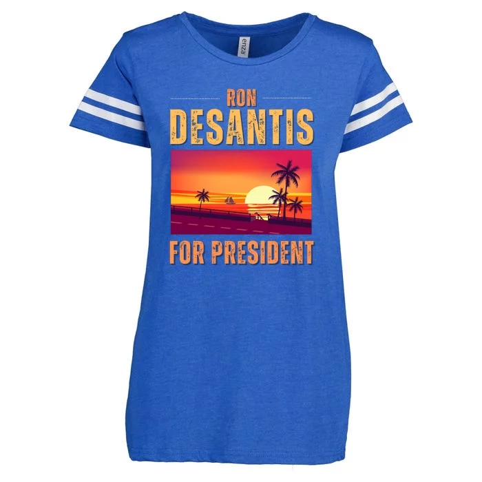 Ron Desantis For President 2024 Enza Ladies Jersey Football T-Shirt