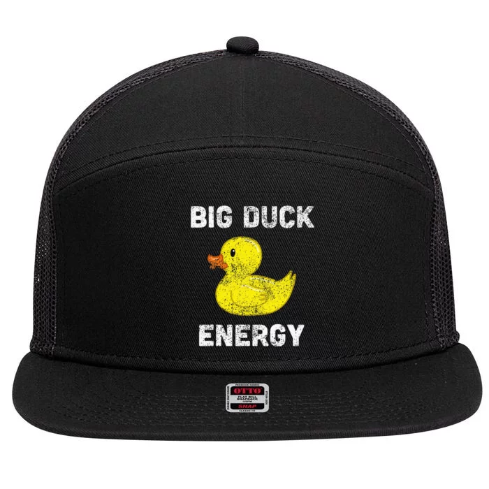 Rubber Ducky Funny Meme Big Duck Energy 7 Panel Mesh Trucker Snapback Hat