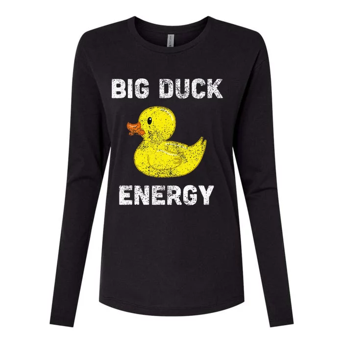 Rubber Ducky Funny Meme Big Duck Energy Womens Cotton Relaxed Long Sleeve T-Shirt