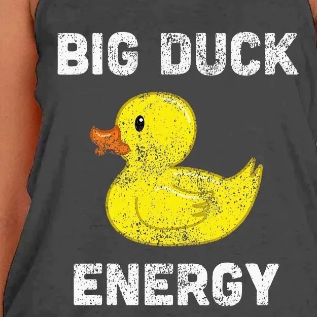 Rubber Ducky Funny Meme Big Duck Energy Women's Knotted Racerback Tank