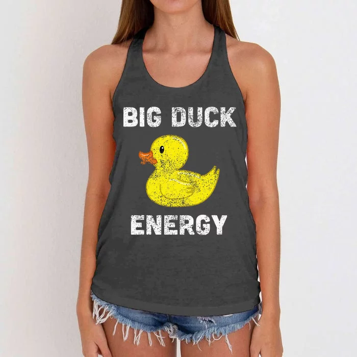 Rubber Ducky Funny Meme Big Duck Energy Women's Knotted Racerback Tank