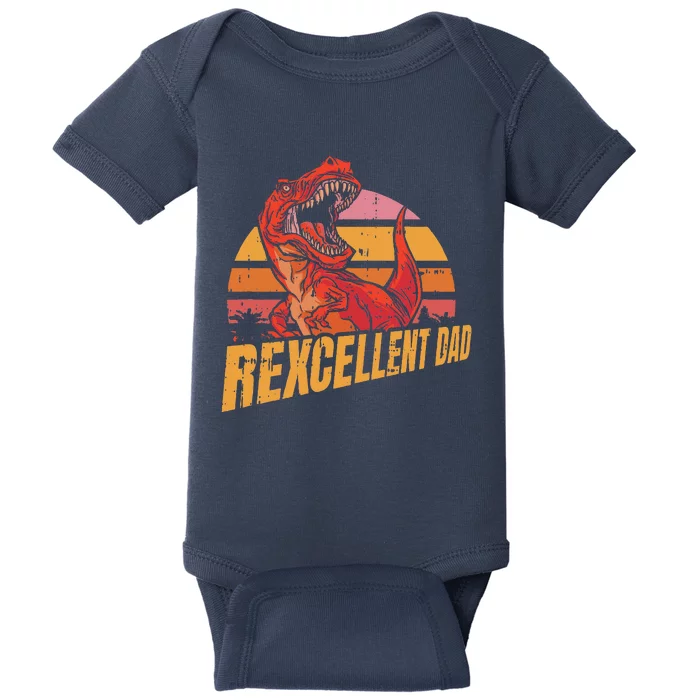 Rexcellent Dad Fathers Day Retro Papa Grandpa Baby Bodysuit