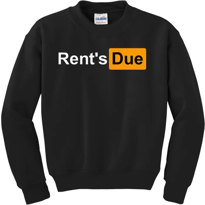 RentS Due Funny Rent Is Due Roommates Bodybuilding Kids Sweatshirt