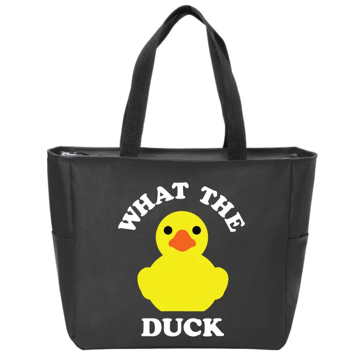 Rubber Ducky, Funny Pun What The DUCK Zip Tote Bag