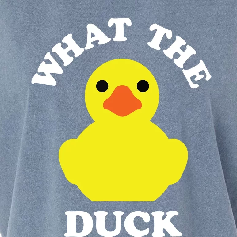 Rubber Ducky, Funny Pun What The DUCK Garment-Dyed Women's Muscle Tee