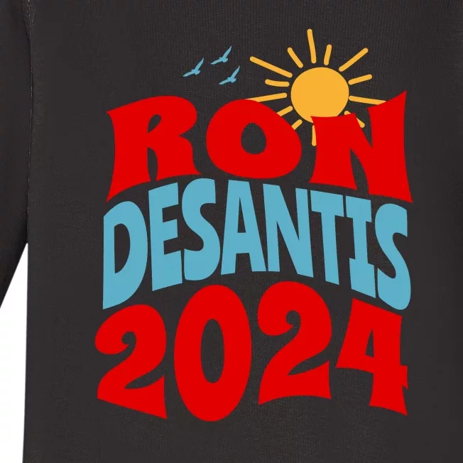 Ron Desantis For President 2024 Conservative Republican Baby Long Sleeve Bodysuit