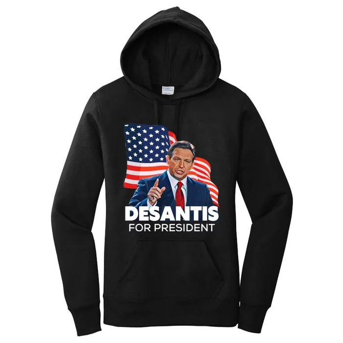 Ron DeSantis For President 2024 Election Proud Republican Women's Pullover Hoodie