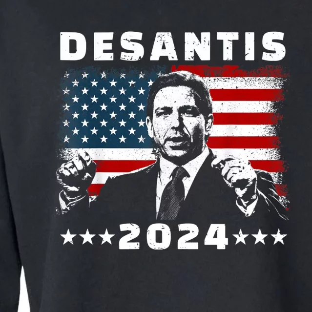 Ron DeSantis For President 2024 Election Proud Republican Cropped Pullover Crew