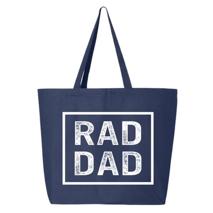 Rad Dad FatherS Day Cool First Time Husband Daddy Grandpa Gift 25L Jumbo Tote