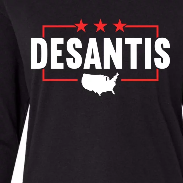 Ron DeSantis For President 2024 Election Proud Republican Womens Cotton Relaxed Long Sleeve T-Shirt