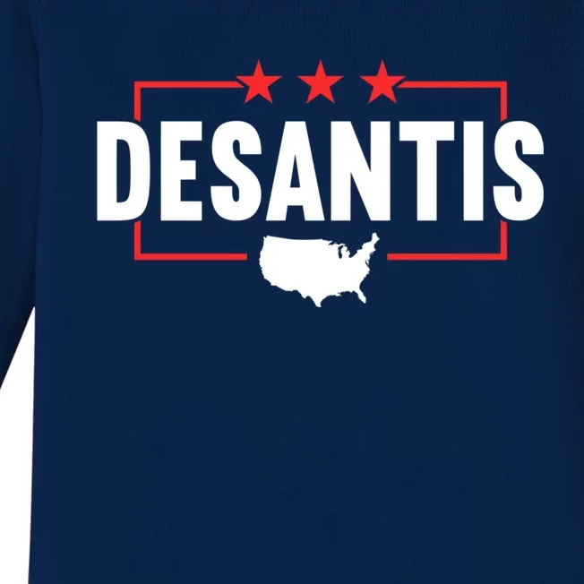 Ron DeSantis For President 2024 Election Proud Republican Baby Long Sleeve Bodysuit