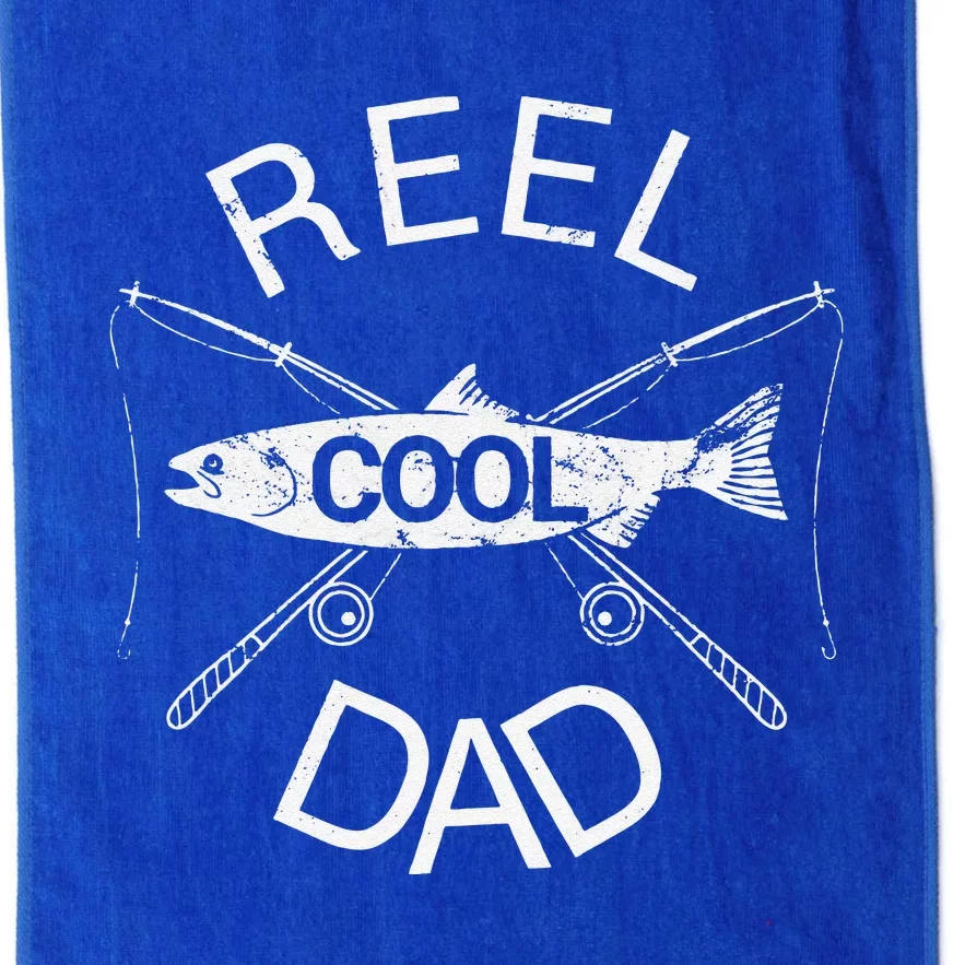 Reel Dad Fishing Daddy Dad Joke Cool Funny Platinum Collection Golf Towel