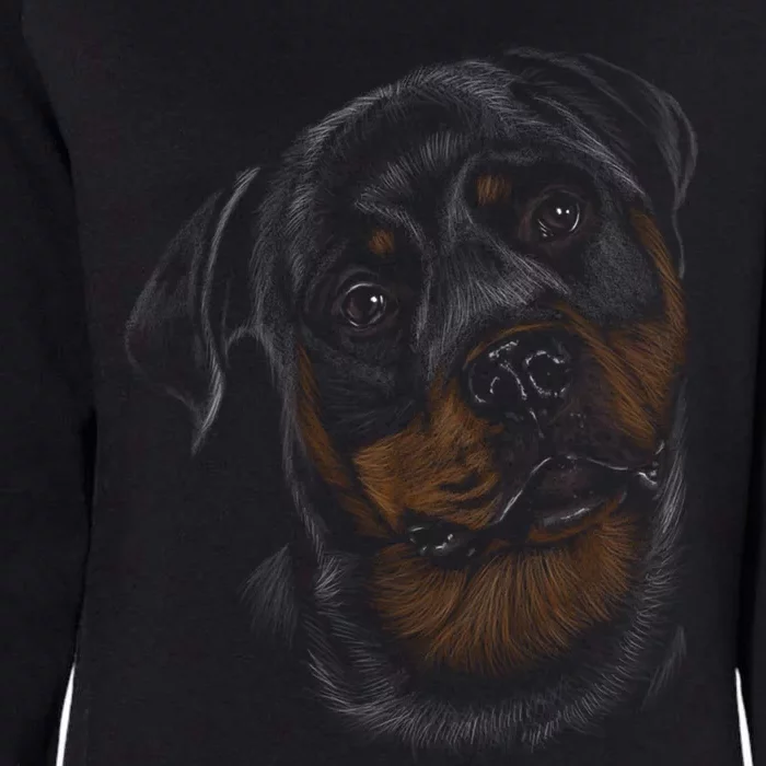 Rottweiler Dog Face Portrait Painting Dog Lover Rottweiler Meaningful Gift Womens California Wash Sweatshirt