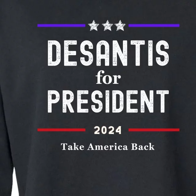 Ron Desantis For President 2024 Cropped Pullover Crew