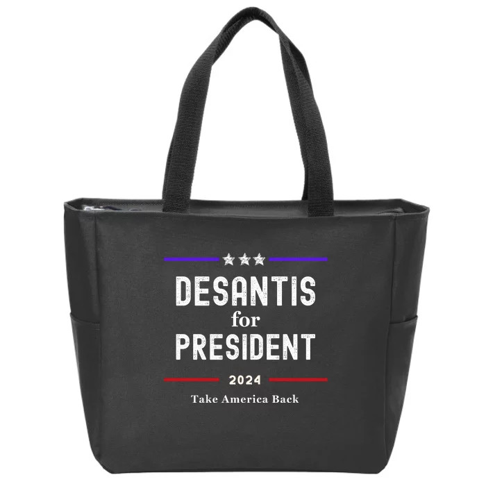 Ron Desantis For President 2024 Zip Tote Bag