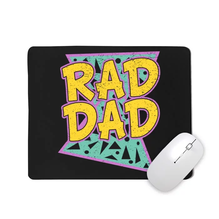 Rad Dad Fathers Day Gift For Daddy Mousepad