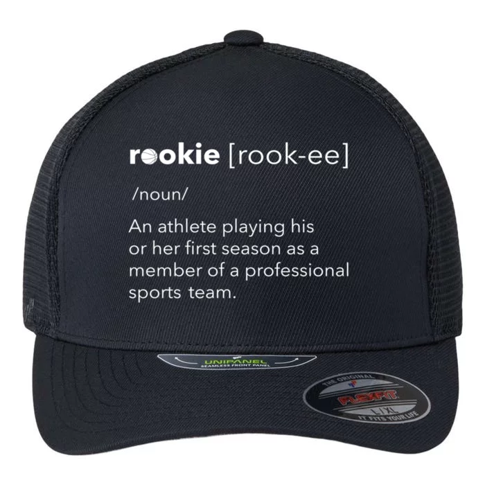 Rookie Definition Funny Gift Basketball Flexfit Unipanel Trucker Cap