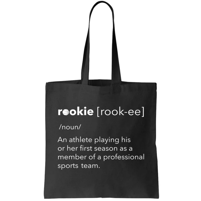 Rookie Definition Funny Gift Basketball Tote Bag