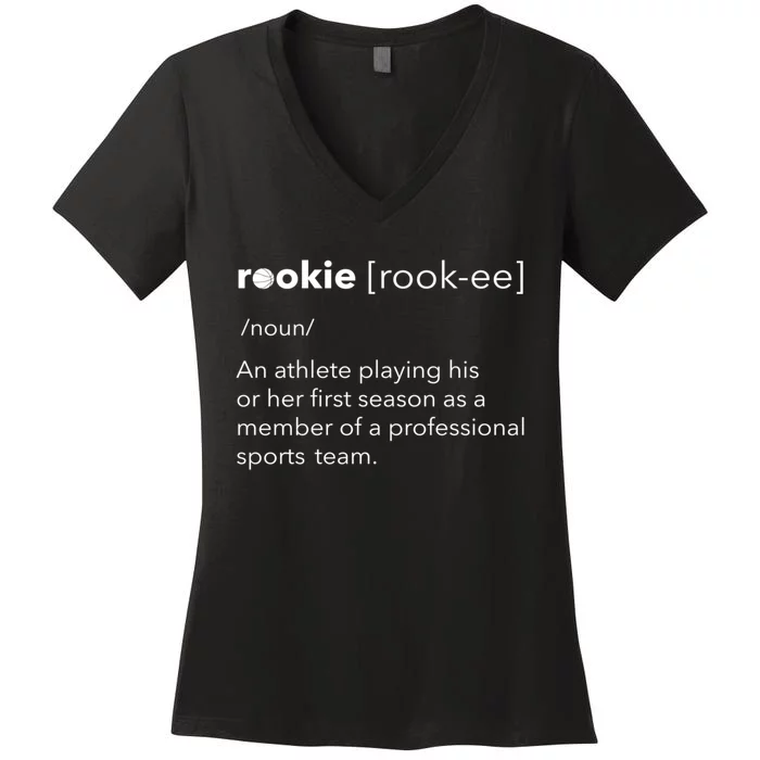 Rookie Definition Funny Gift Basketball Women's V-Neck T-Shirt