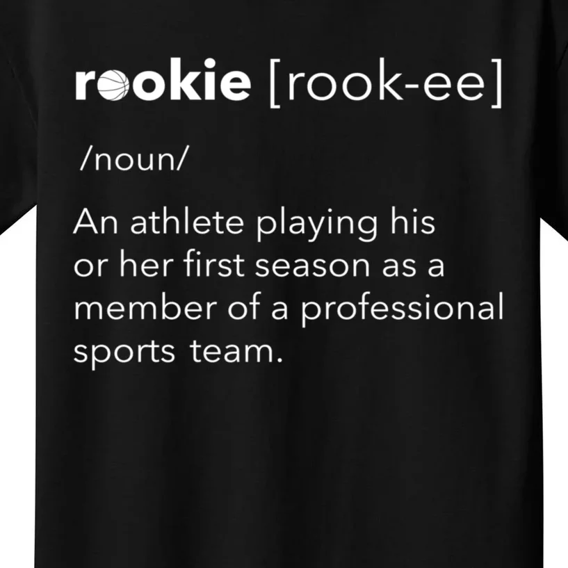 Rookie Definition Funny Gift Basketball Kids T-Shirt