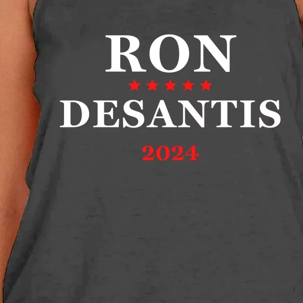 Ron Desantis For President 2024 Women's Knotted Racerback Tank