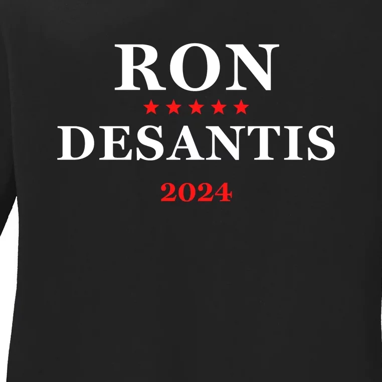 Ron Desantis For President 2024 Ladies Long Sleeve Shirt