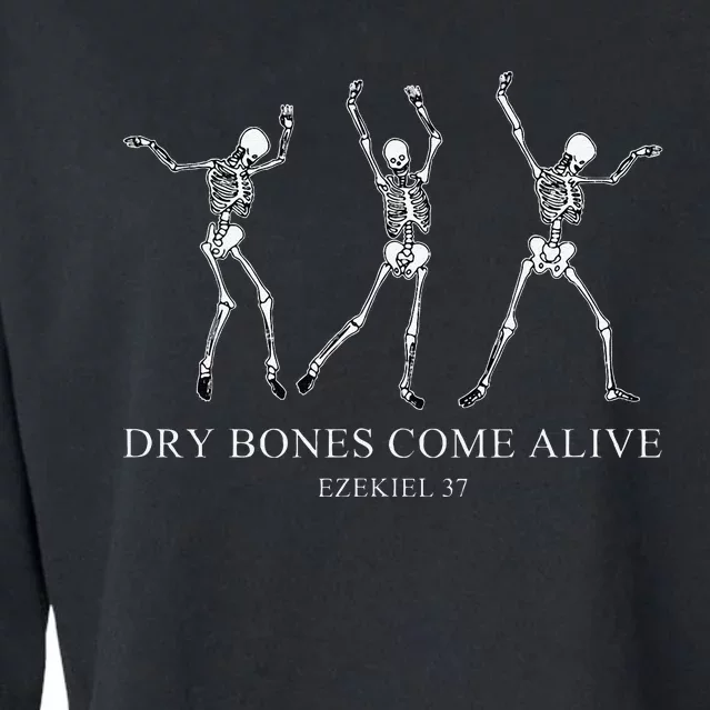 Retro Dry Funny Bones Come Alive Dancing Skeleton Halloween Gift Cropped Pullover Crew