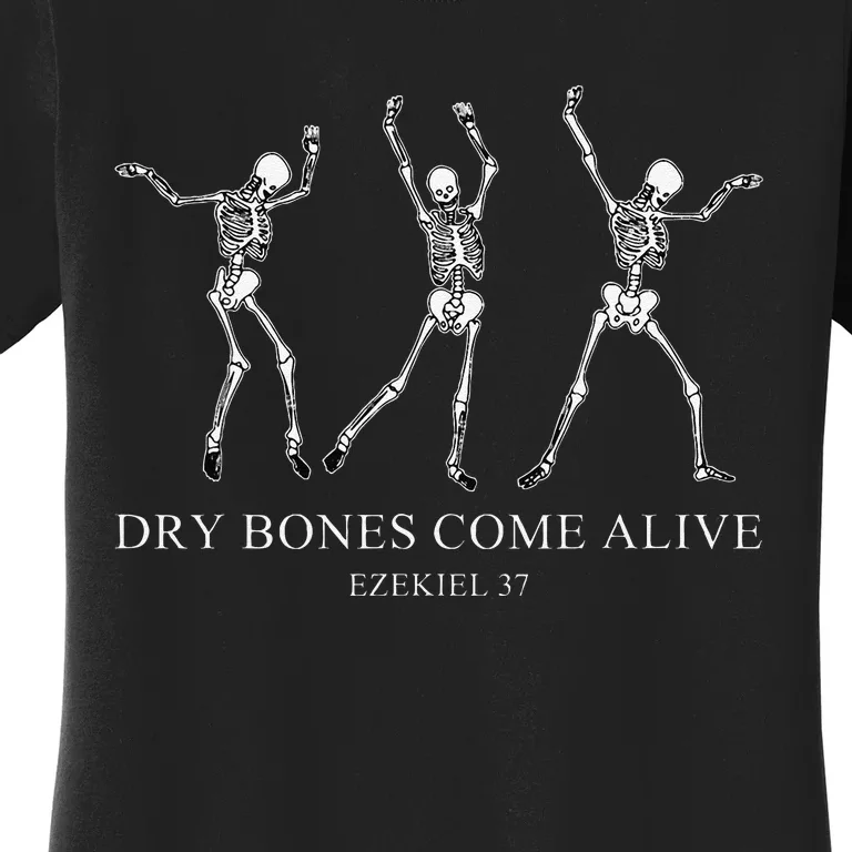 Retro Dry Funny Bones Come Alive Dancing Skeleton Halloween Gift Women's T-Shirt