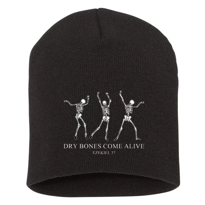 Retro Dry Funny Bones Come Alive Dancing Skeleton Halloween Gift Short Acrylic Beanie