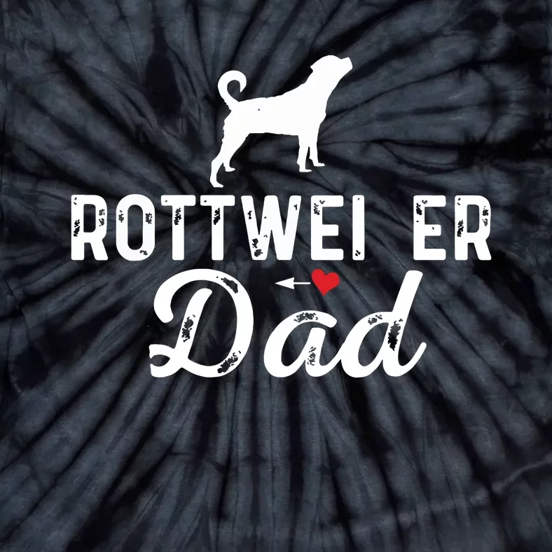 Rottweiler Dad Funny Dog Dad Best Pet Owner Rottweiler Daddy Tie-Dye T-Shirt