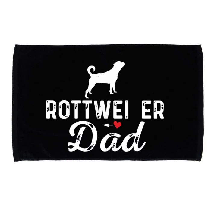 Rottweiler Dad Funny Dog Dad Best Pet Owner Rottweiler Daddy Microfiber Hand Towel