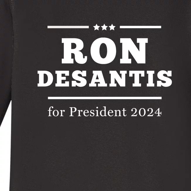 Ron Desantis For President 2024 Baby Long Sleeve Bodysuit