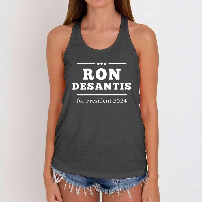 Ron Desantis For President 2024 Women's Knotted Racerback Tank