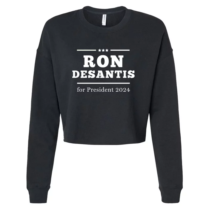 Ron Desantis For President 2024 Cropped Pullover Crew