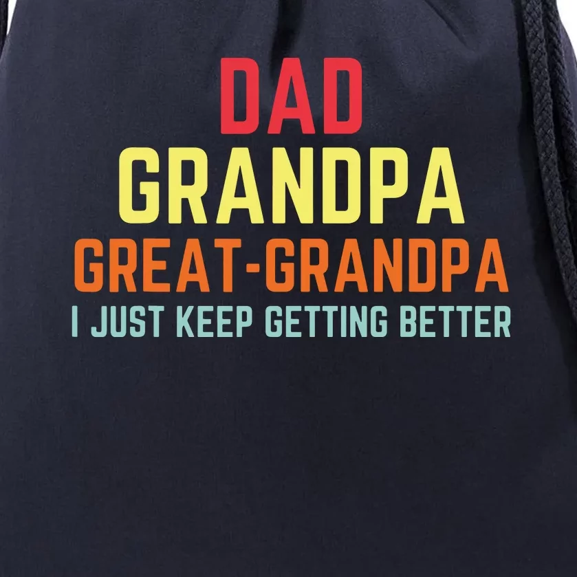 Retro Dad Grandpa Great Grandpa Drawstring Bag