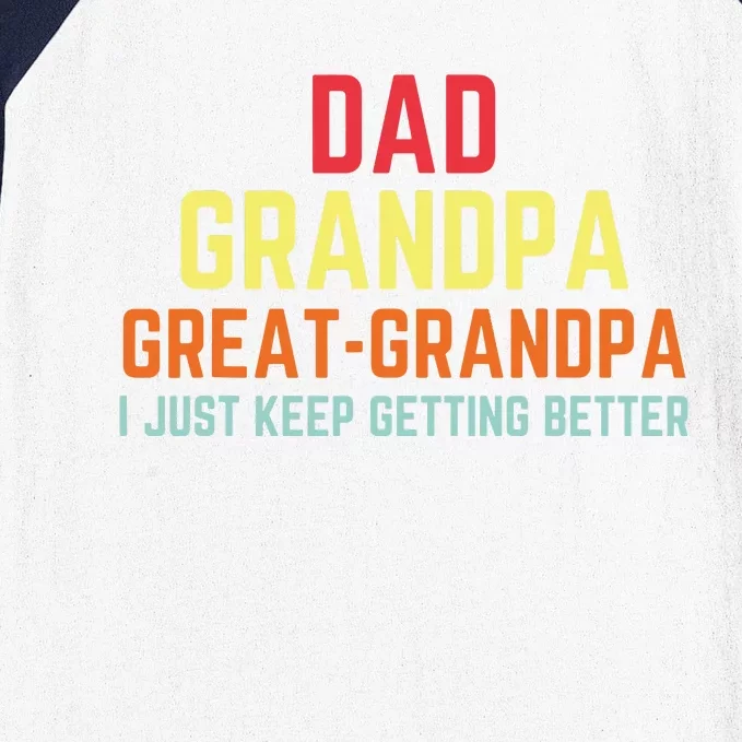 Retro Dad Grandpa Great Grandpa Baseball Sleeve Shirt