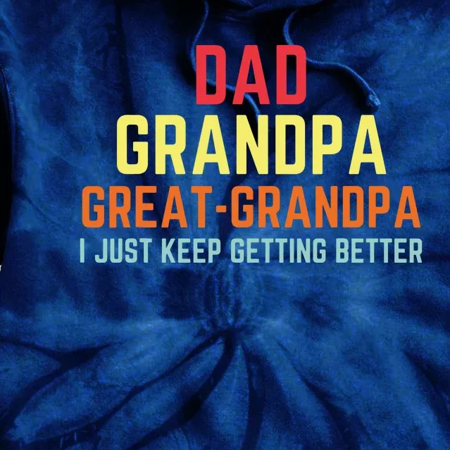 Retro Dad Grandpa Great Grandpa Tie Dye Hoodie